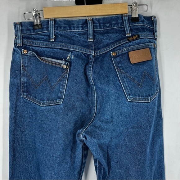 Vintage 90's Wrangler Jeans Cowboy Cut Original Fit Denim Pants 34 x 34 - Picture 4 of 6